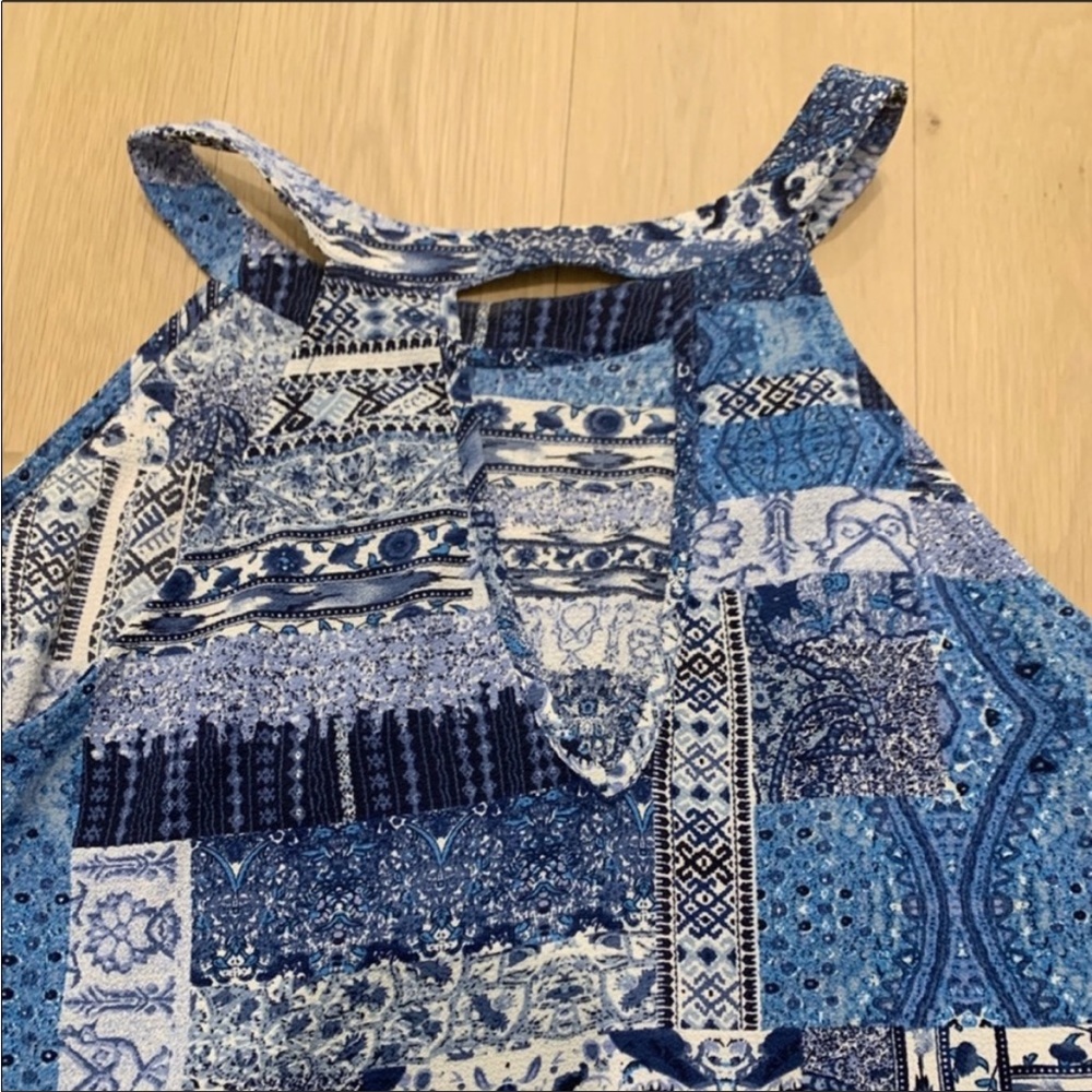 Abbeline Sleeveless Patchwork Patterned Keyhole O… - image 8